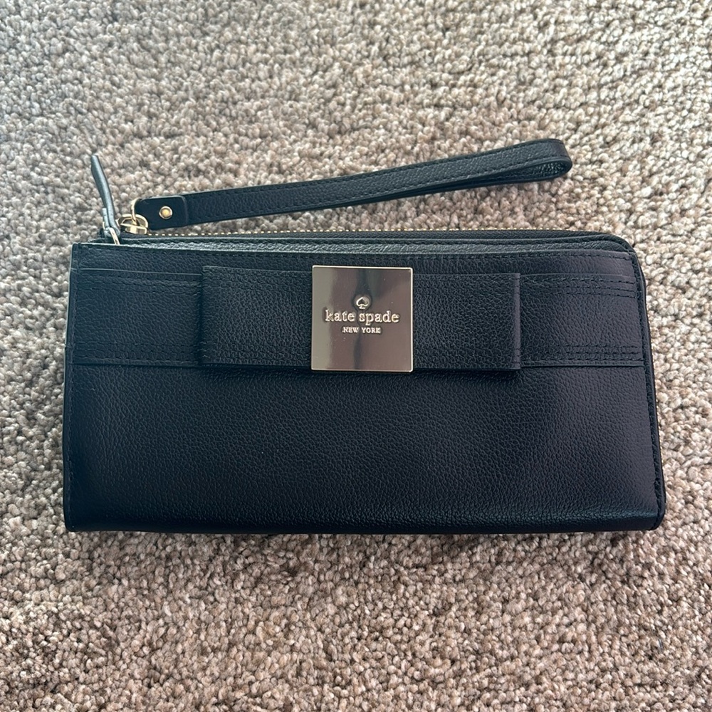 Kate Spade Primrose Hill Layton Leather Wristlet Black